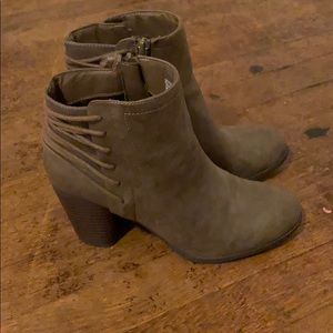 Booties with lace up back-never worn